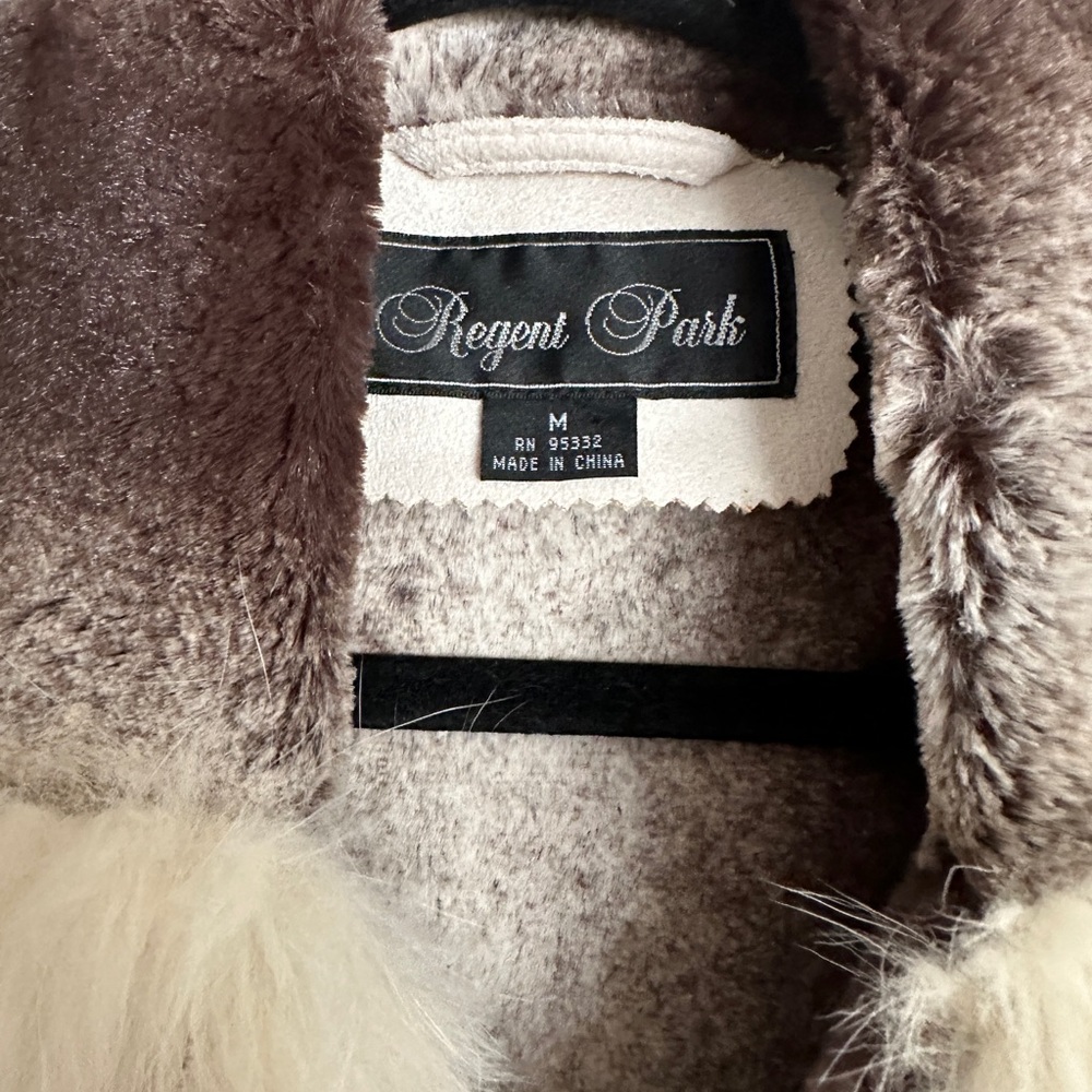 Cream Real Fur Trim Jacket - Picture 7 of 7
